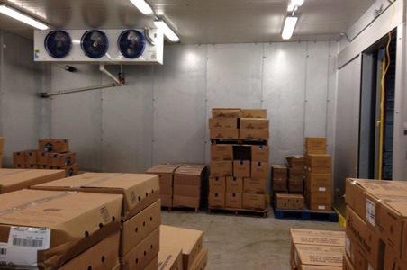 This is a commercial walk in cooler used in a climate controlled refrigerated storage facility. It was ordered from and installed by Lindsey Refrigeration in North East PA. It is located in Erie, PA.